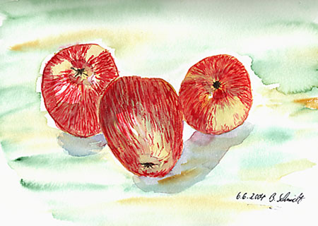 Drei rote Äpfel
