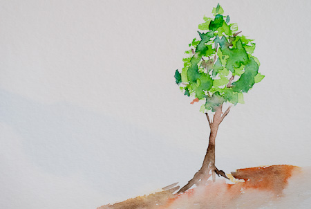 Aquarellbaum Teil 2