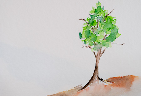 Aquarellbaum Teil 3