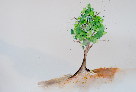 Aquarellbaum Teil 4