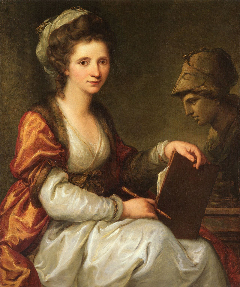 Angelika Kauffmann, Selbstbildnis mit Büste der Minerva, 1780–1781, Depositum der Gottfried Keller-Stiftung im Bündner Kunstmuseum, Chur