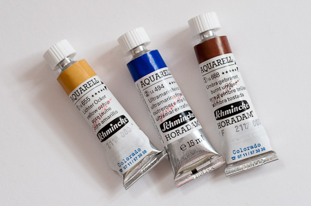 Aquarellfarben in Tuben