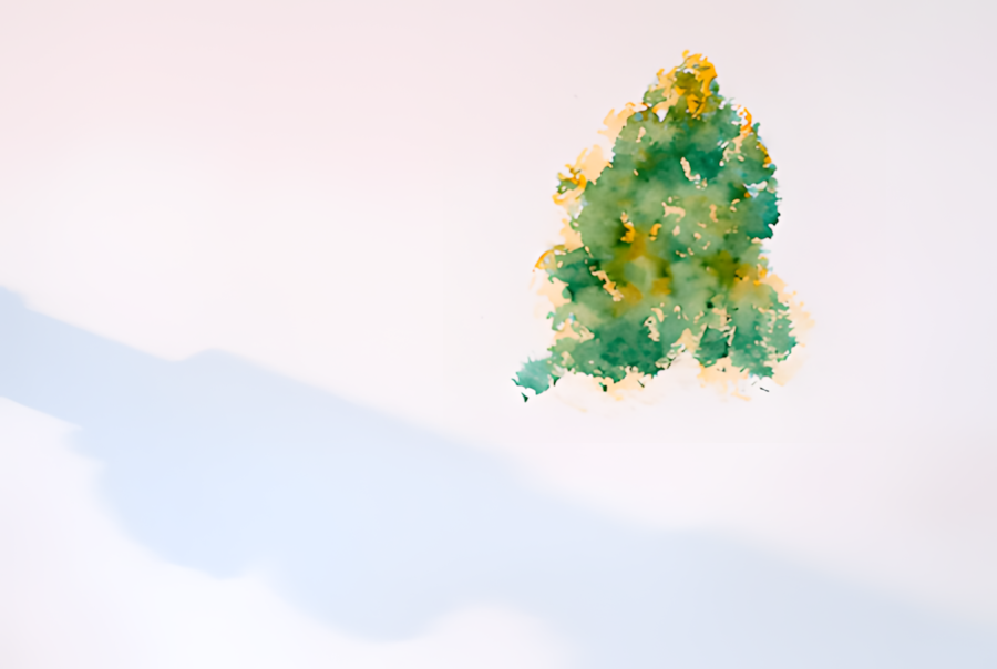 Baum in Aquarell malen 2. Methode Teil 2