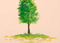 Wie male ich einen Baum? – Beispiel #3 mit einem Borstenpinsel Wie male ich einen Baum? – Beispiel #3 mit einem Borstenpinsel