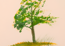 Wie male ich einen Baum? – Beispiel #4 mit einem Fächerpinsel