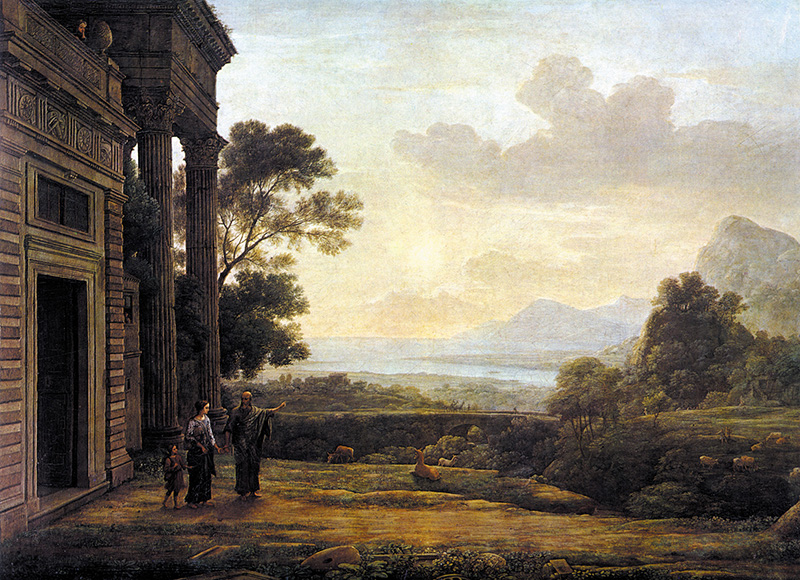 Die Verstoßung der Hagar (1668) von Claude Lorrain