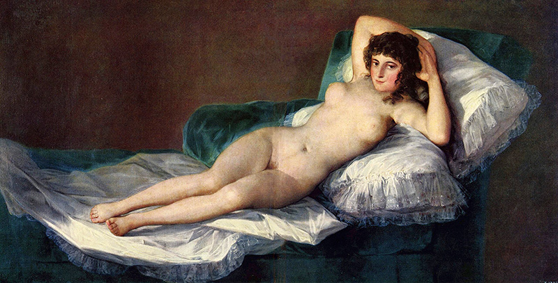 Die nackte Maja von Francisco de Goya, 1795–1800, Museo del Prado, Madrid