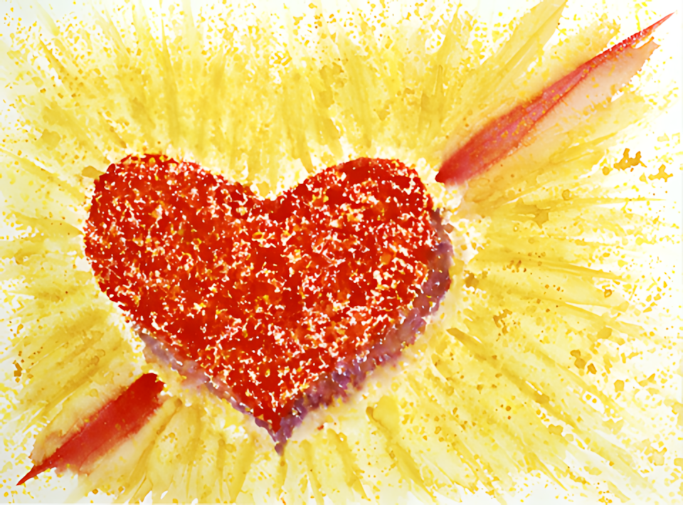 Aquarell Heartbeat von Bernd Schmidt