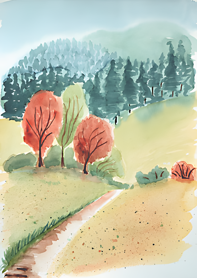 Aquarell Gartetal von Bernd Schmidt