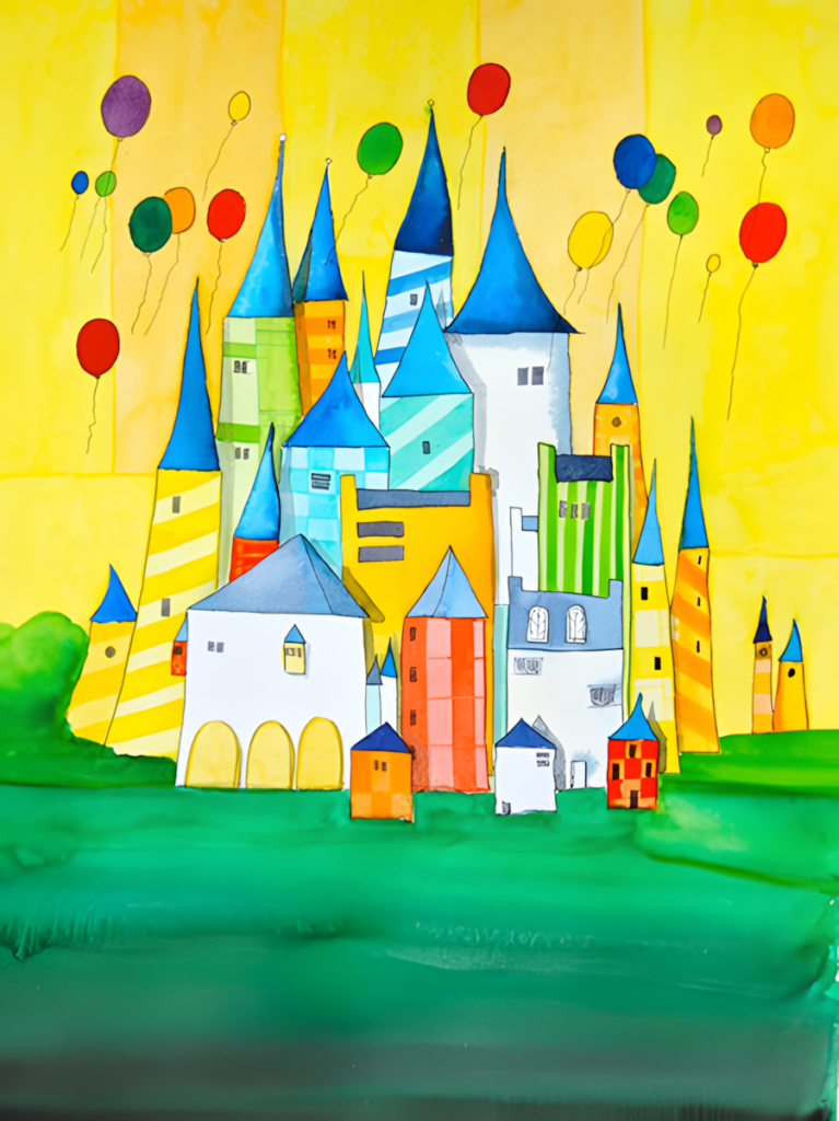 Aquarell City 3 von Michael Basler