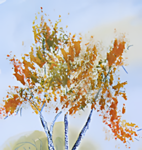 Naturschwamm in der Aquarellmalerei