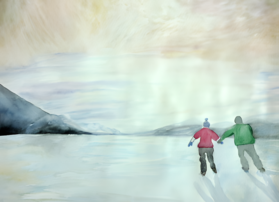 Aquarell Zusammen von Oksana Ziegenbalg