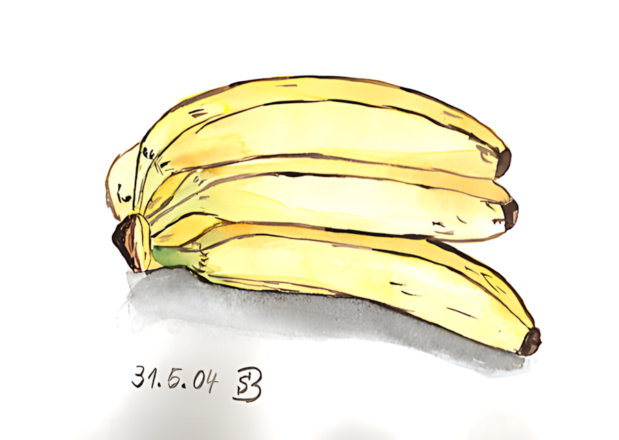 Aquarell Bananen von Bernd Schmidt