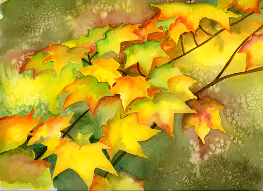 Aquarell Herbst Farben von Nina Vahrenkampf