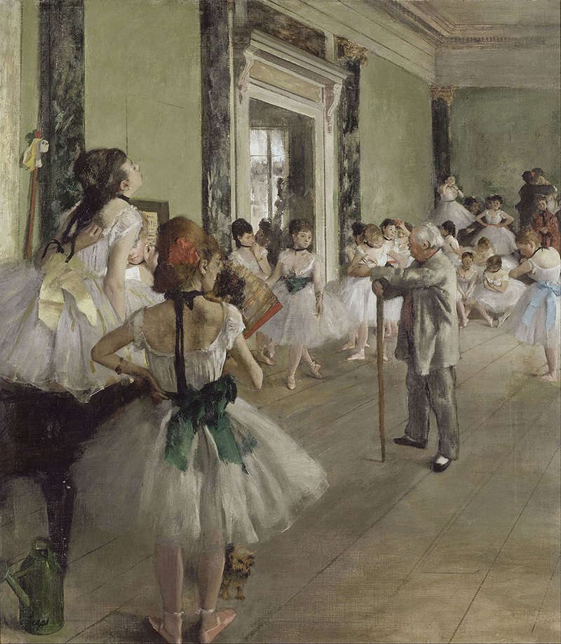 Der Tanzunterricht (um 1874), Öl auf Leinwand, 85 × 75 cm von Edgar Degas
