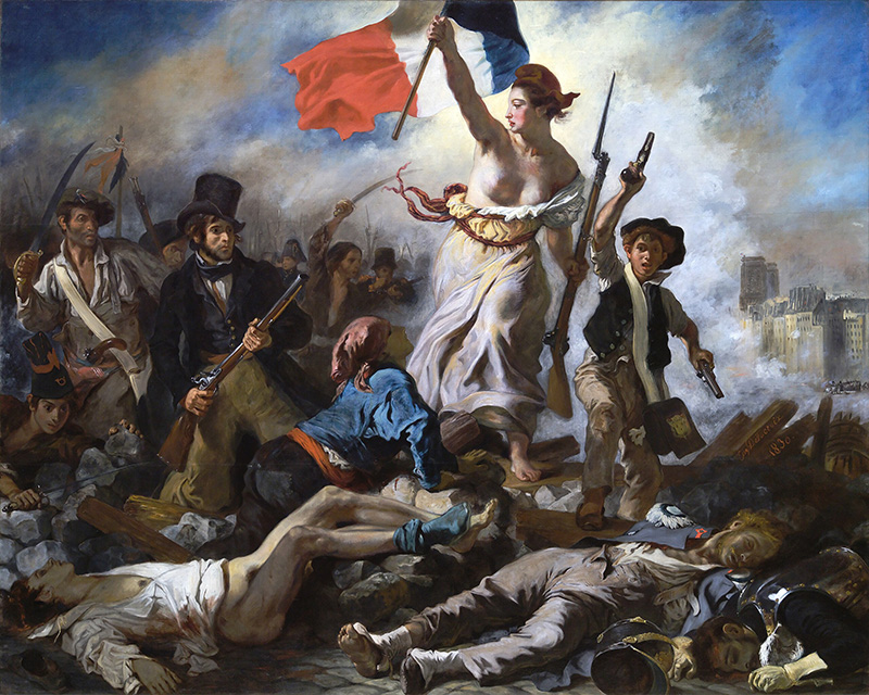 Eugène Delacroix - Die Freiheit führt das Volk, 1830 - Musée du Louvre Peintures