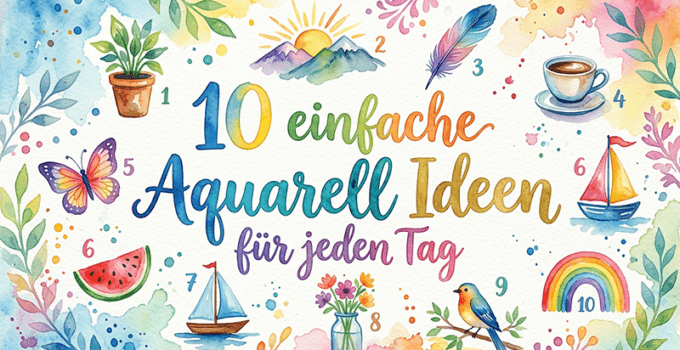 10 einfache Aquarell Ideen für jeden Tag
