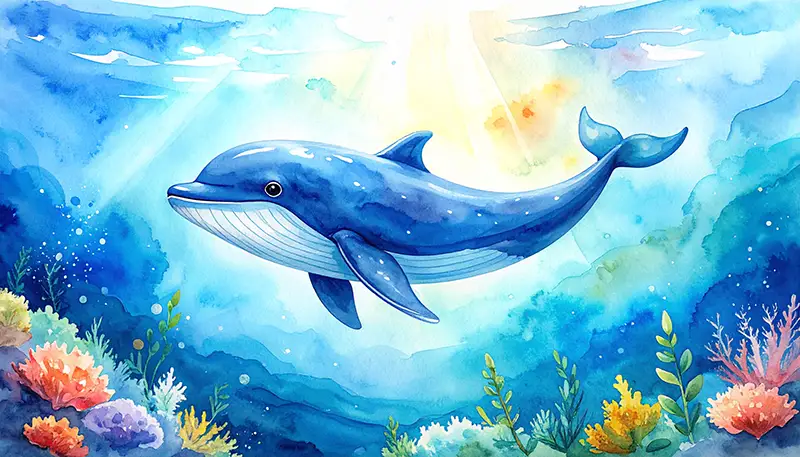 Aquarell Delfin