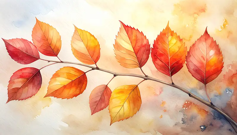 Aquarell Herbstblätter