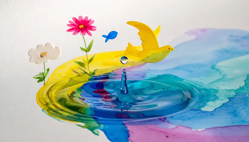 Wasserfarben malen